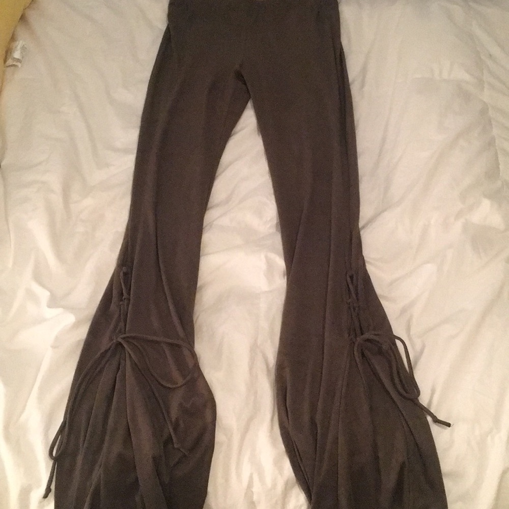 Olive green palazzo pants